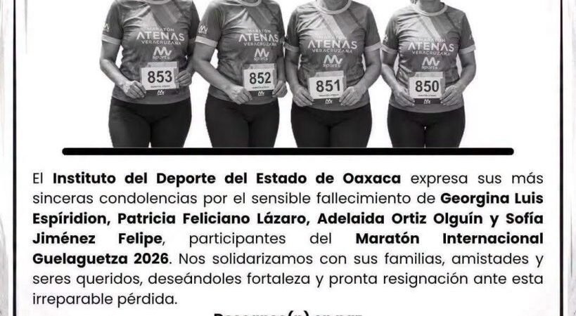Luto en Oaxaca: cuatro atletas pierden la vida en accidente carretero después de competir en el Maratón Internacional Guelaguetza