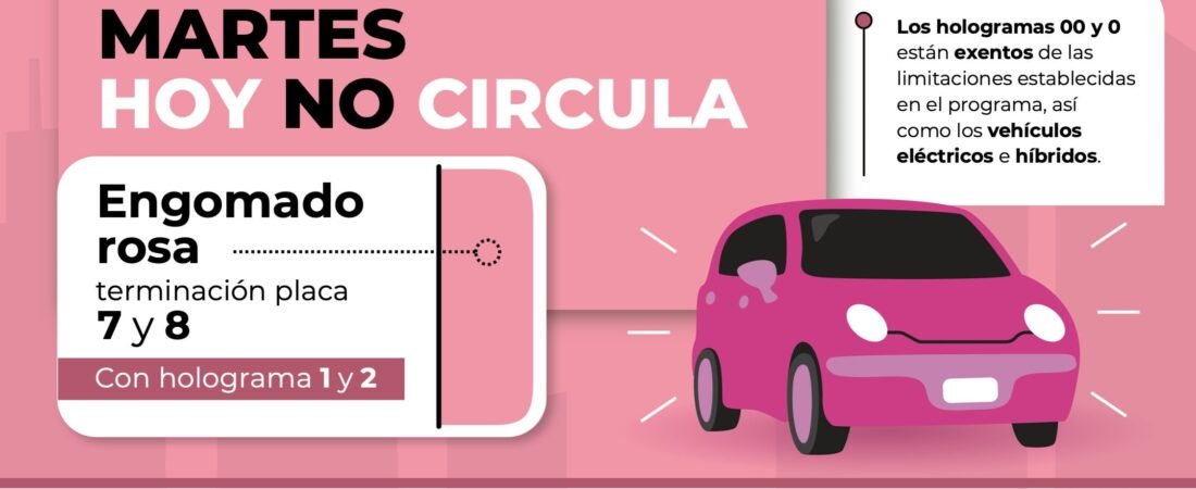 Que no te agarren ‘en curva’ con una multa: Así será el Hoy No Circula de este martes 28 de julio